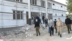 Vali Şahin, Garzan Jandarma Karakolu İnşaatını gezdi